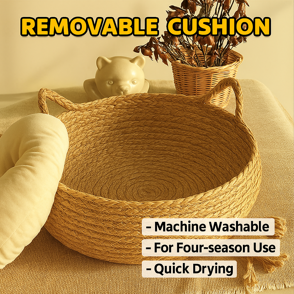Eco-Friendly Handmade Woven Pet Bed