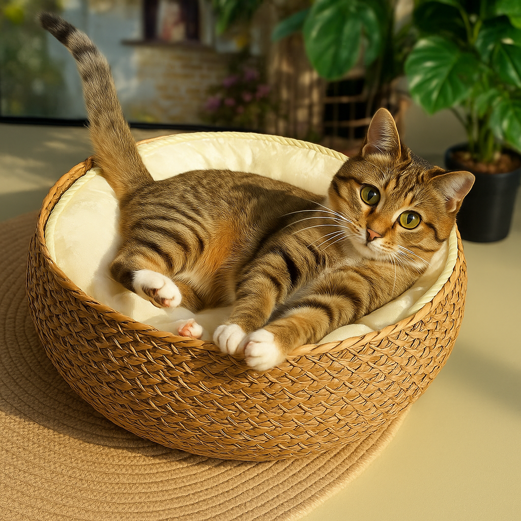 Eco-Friendly Handmade Woven Pet Bed