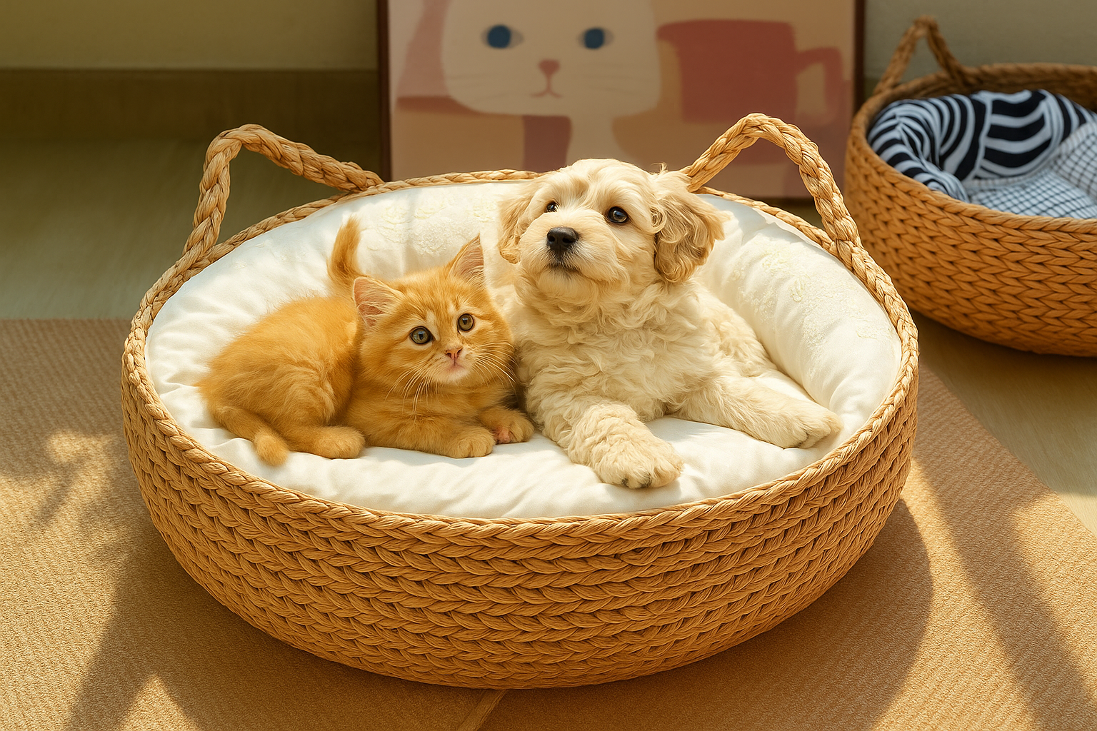 Eco-Friendly Handmade Woven Pet Bed
