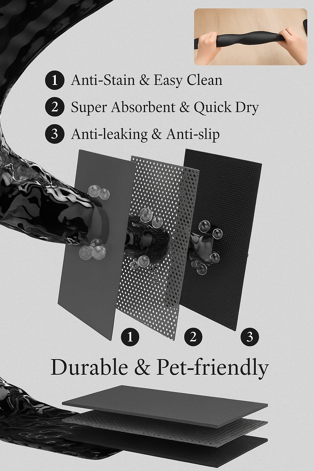 Quick-Dry Pet Feeding Mat