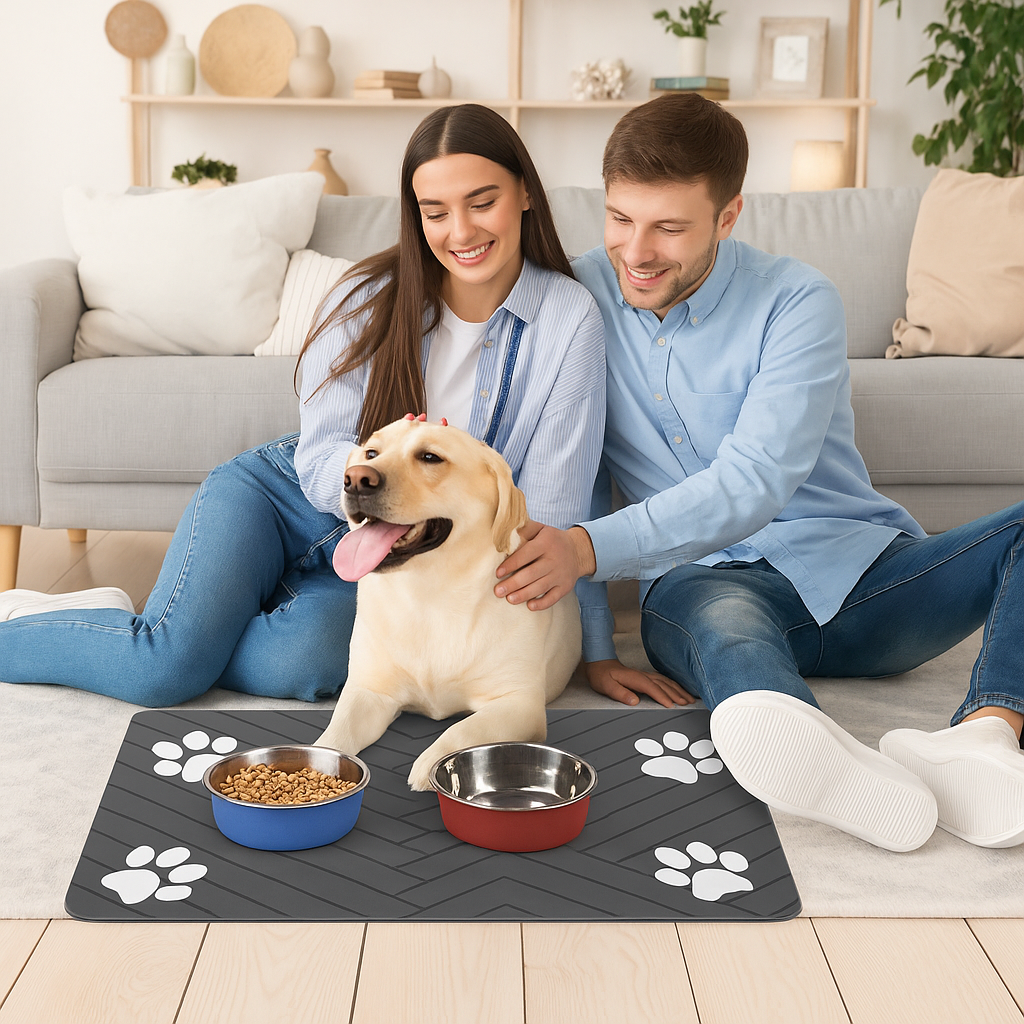 Quick-Dry Pet Feeding Mat