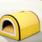 Winter Thickened Semi-Enclosed Pet Bed