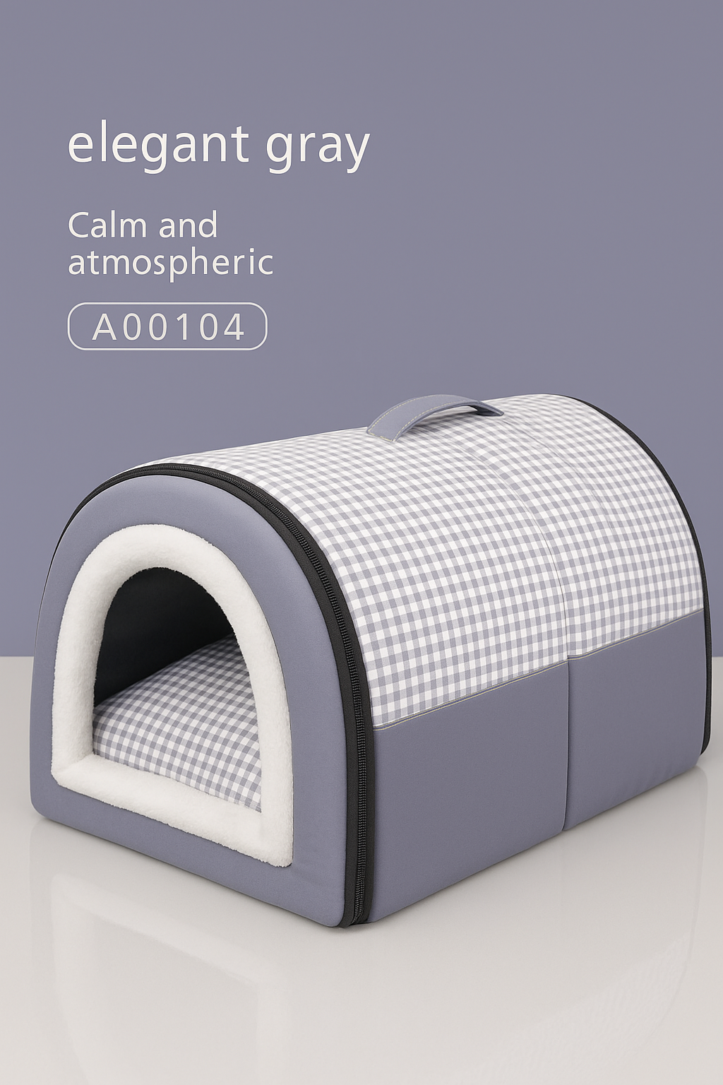 Winter Thickened Semi-Enclosed Pet Bed