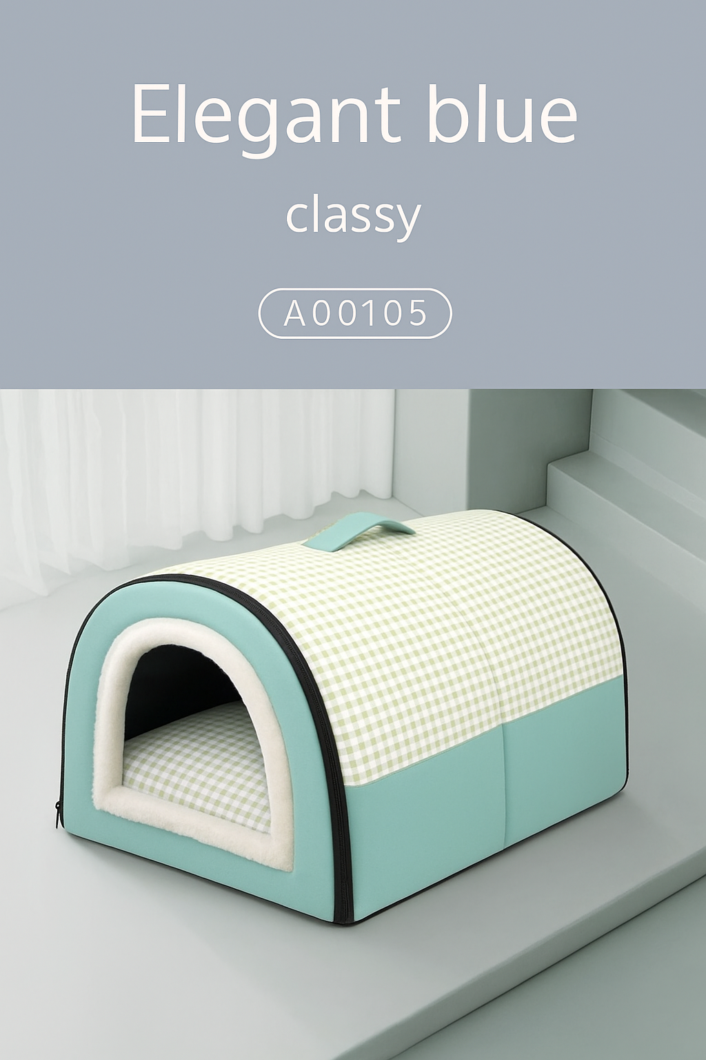 Winter Thickened Semi-Enclosed Pet Bed