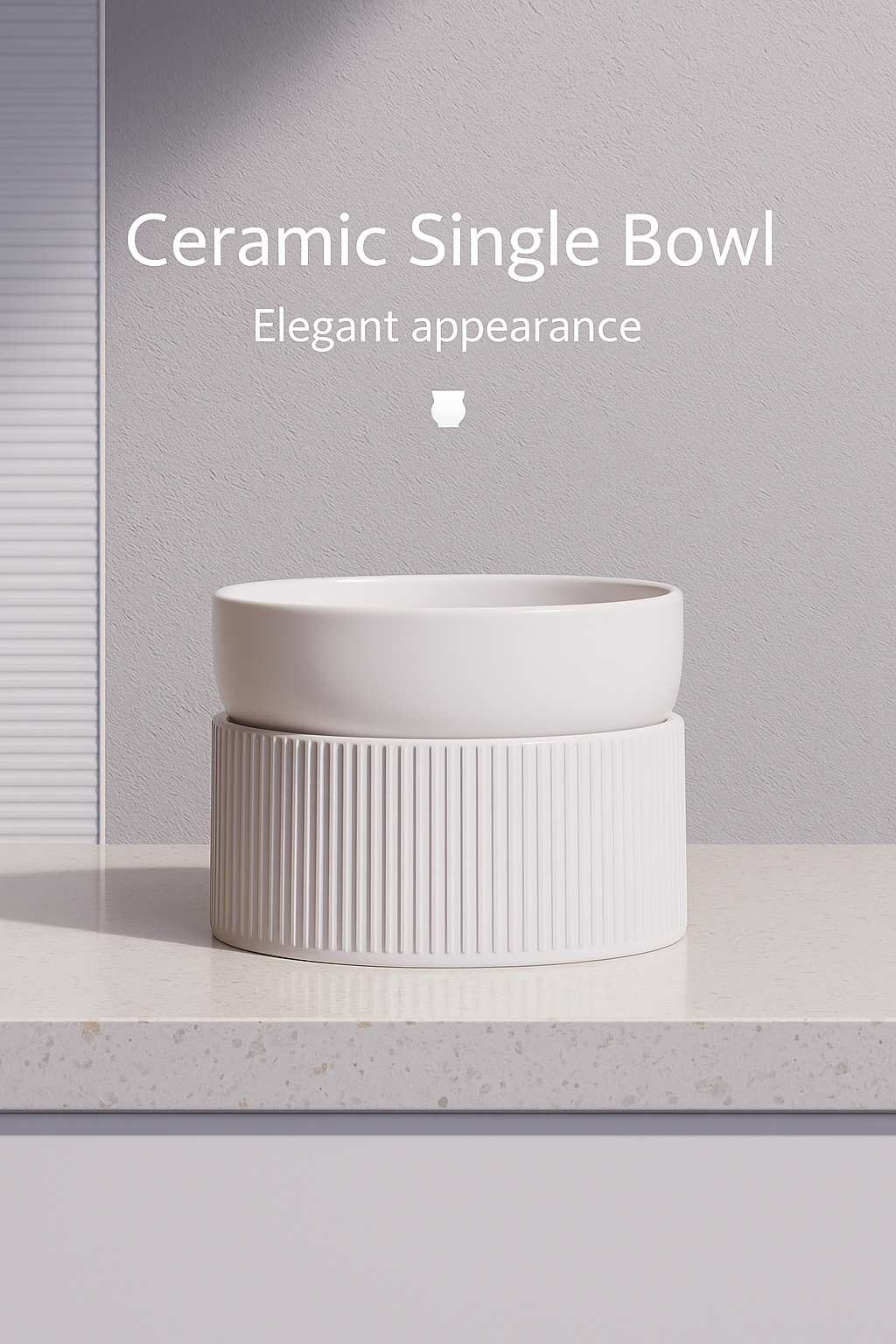 Elevated Raised Ceramic Cat Bowl