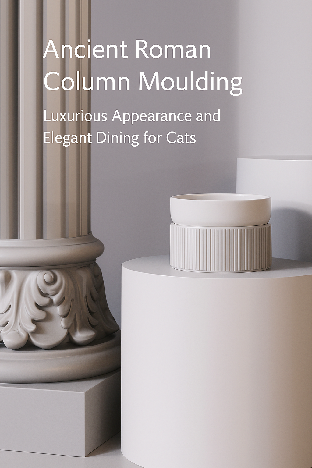 Elevated Raised Ceramic Cat Bowl