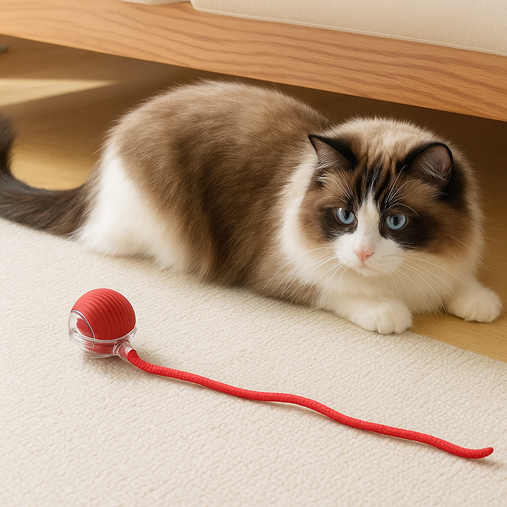 Interactive Self-Rolling Cat Toy