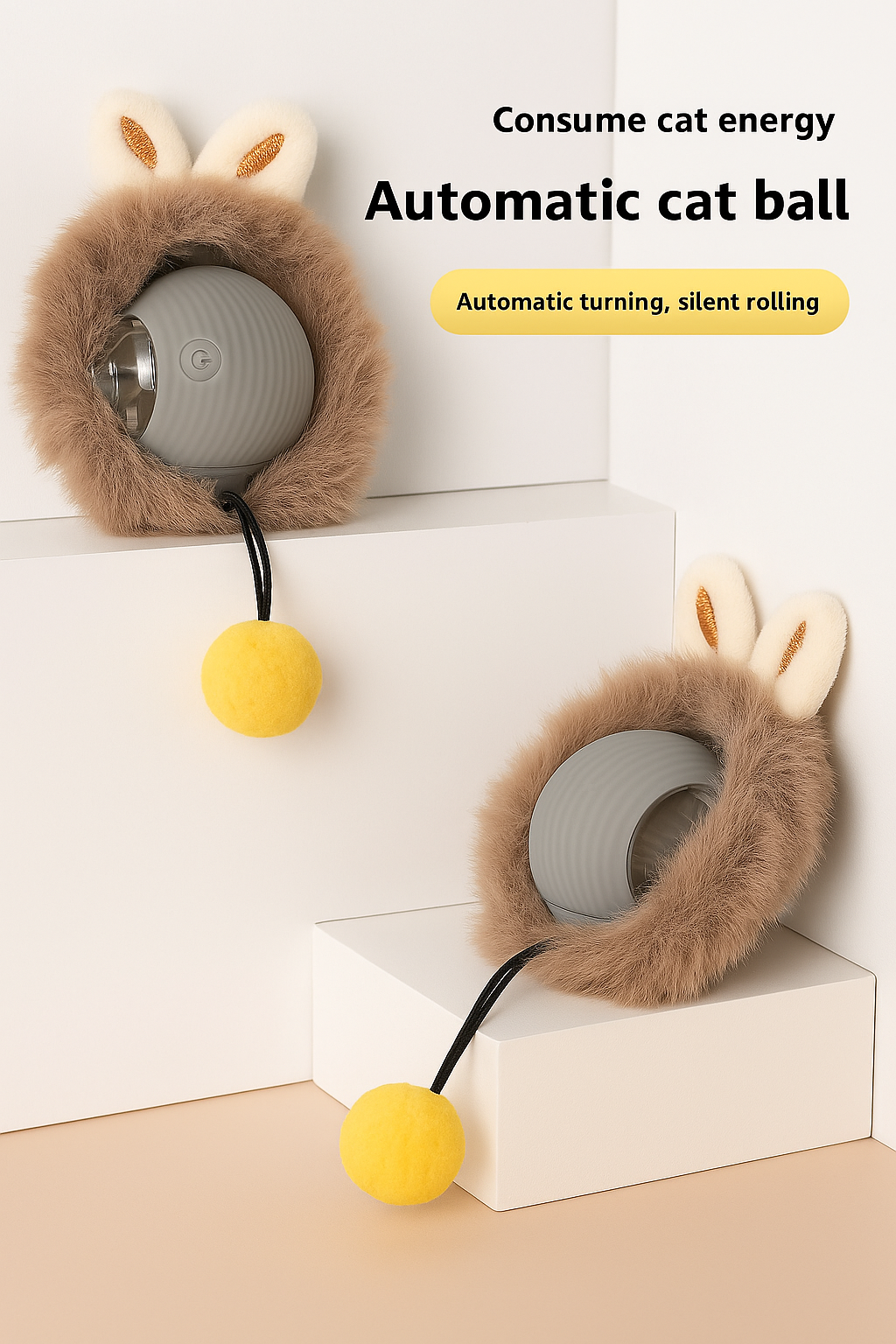 Interactive Self-Rolling Cat Toy