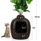 Hidden Cat Litter Box Enclosure with Carbon Filter and Faux Plant & Stones