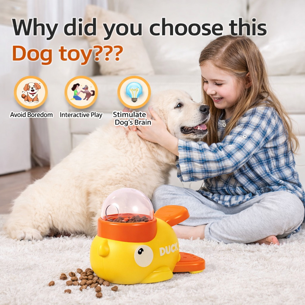 Interactive Duck Puzzle Food Dispensing Toy