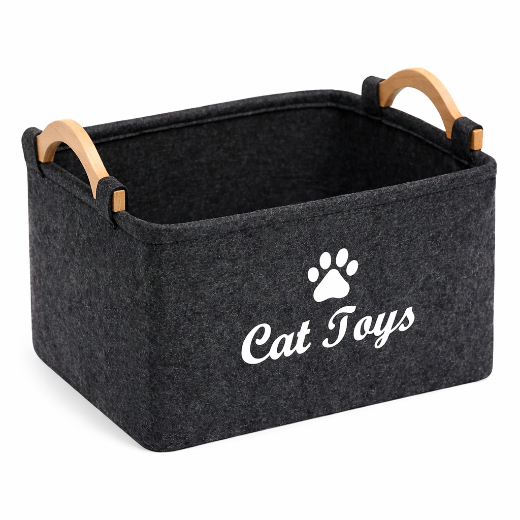 Premium Felt Pet Toy Storage Basket
