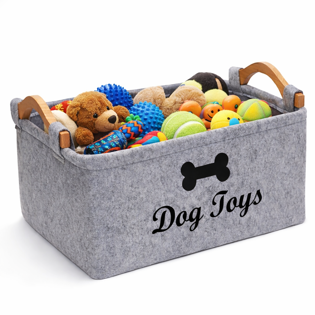 Premium Felt Pet Toy Storage Basket