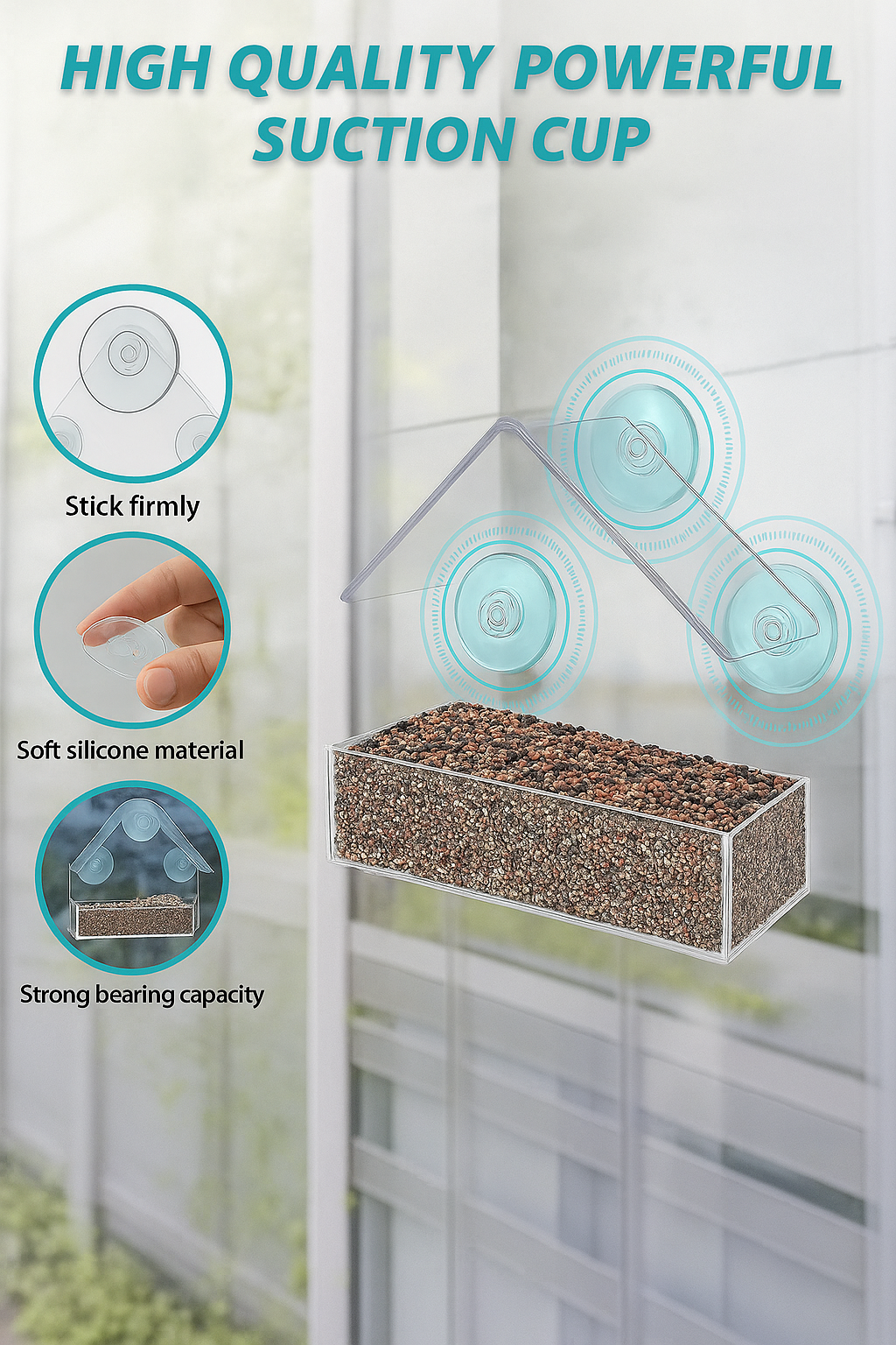 Window Acrylic Bird Feeder