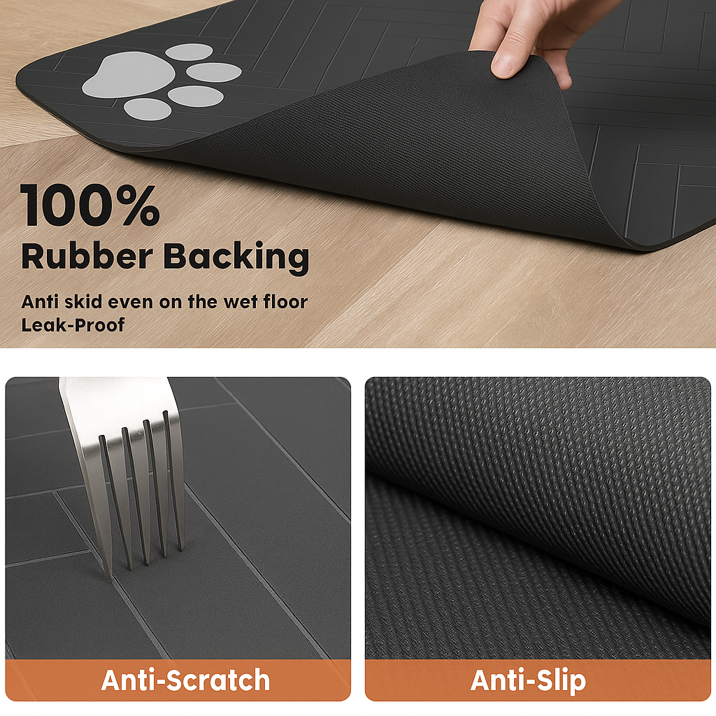 Quick-Dry Pet Feeding Mat
