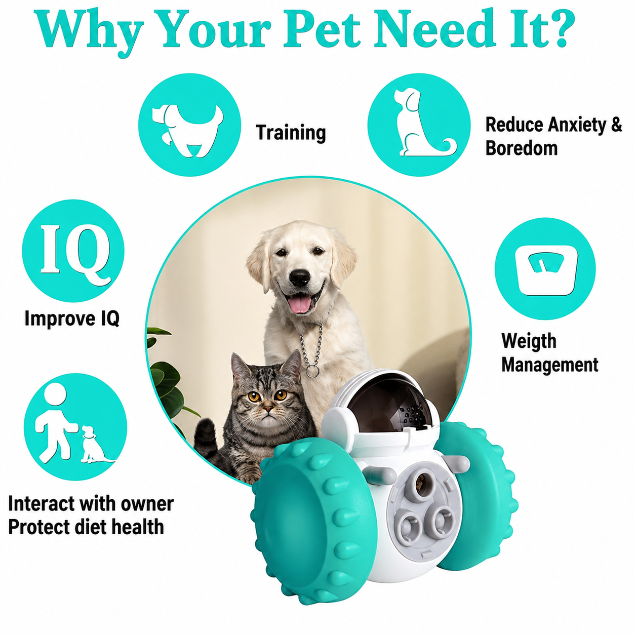 Interactive Dog Toys and Slow Food Dispenser