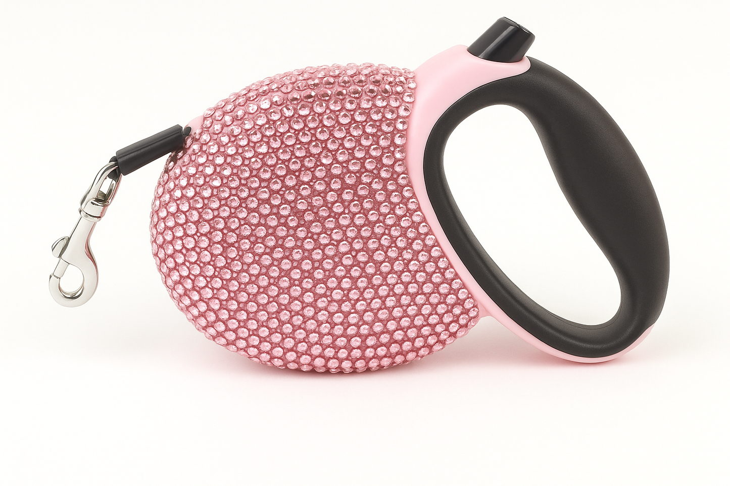 Diamond-Studded Auto-Retract Glam Pet Leash