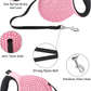 Diamond-Studded Auto-Retract Glam Pet Leash