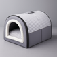 Winter Thickened Semi-Enclosed Pet Bed