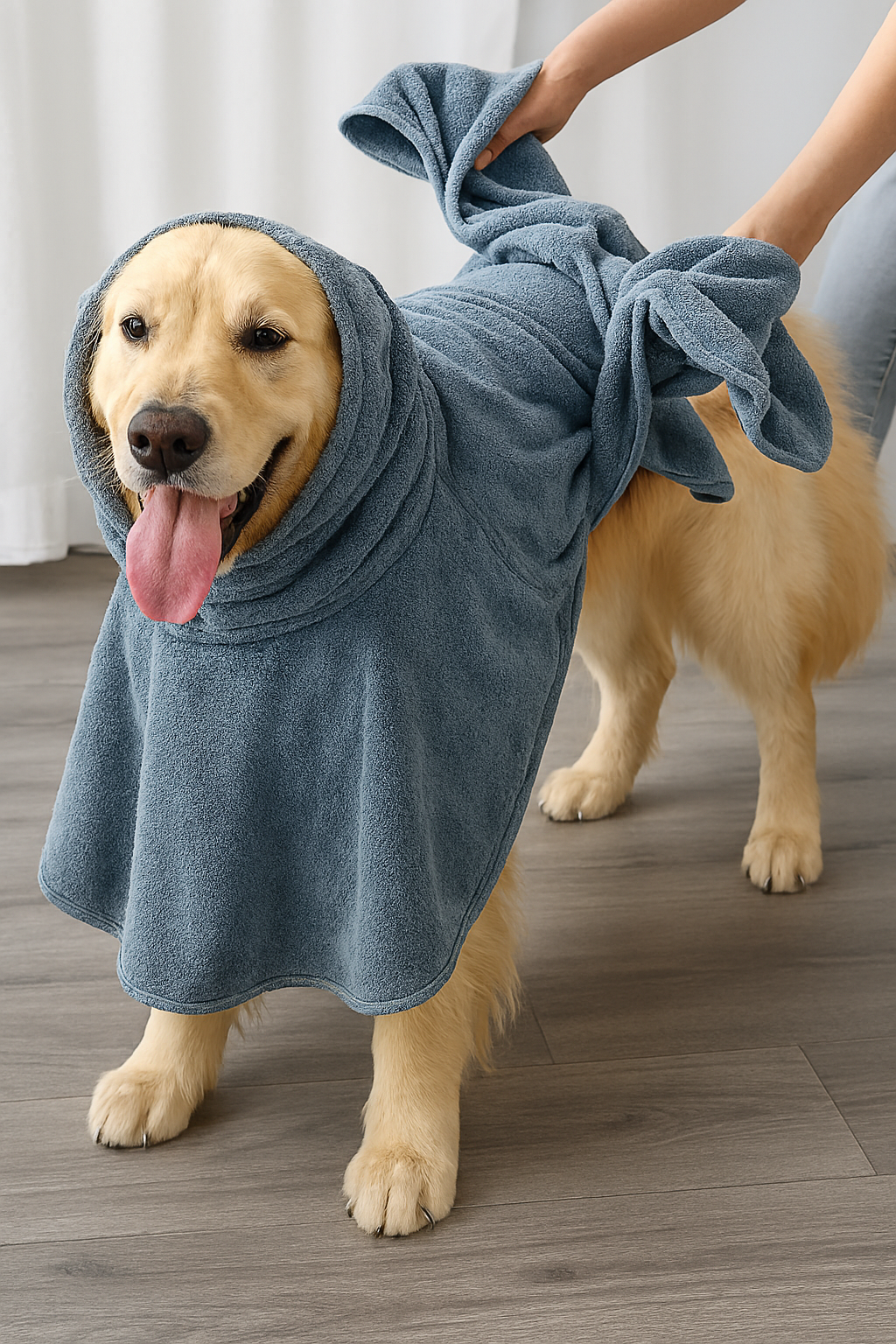 Highly Absorbent Cotton Dog Bathrobe Towel