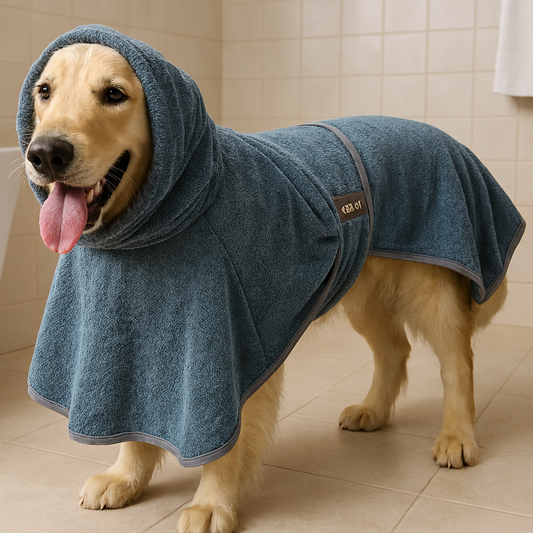 Highly Absorbent Cotton Dog Bathrobe Towel