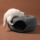 Wool Cat Cave House with Tunnel