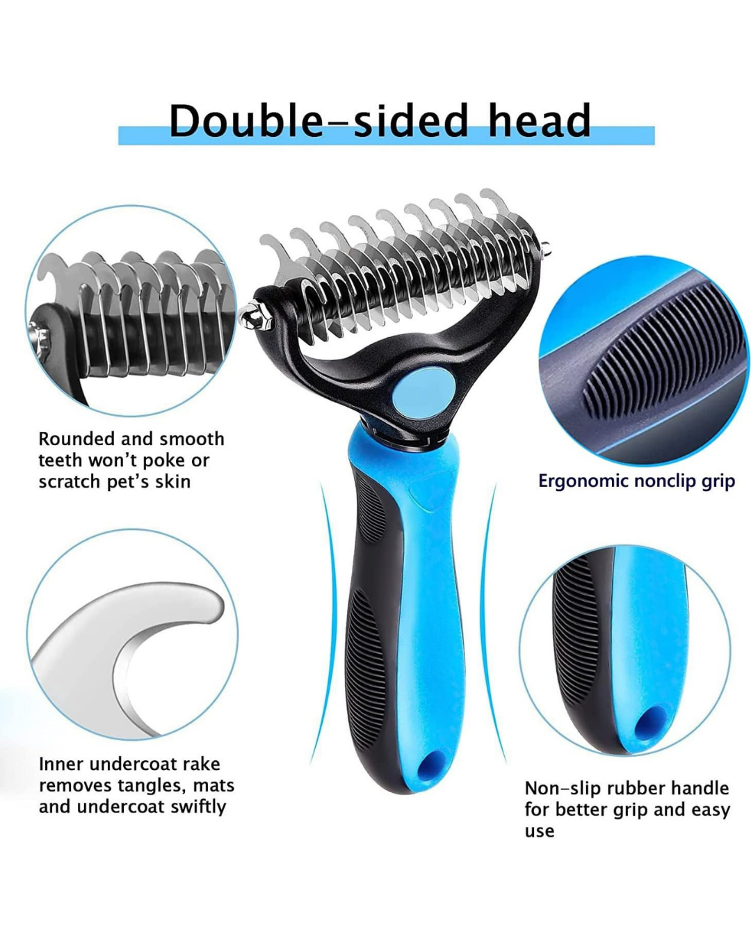 Professional Double-Sided Pet Grooming Brush