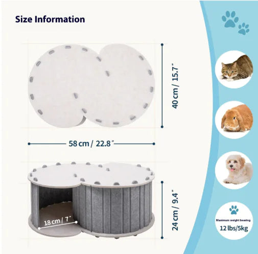 Foldable Felt Cat Nest