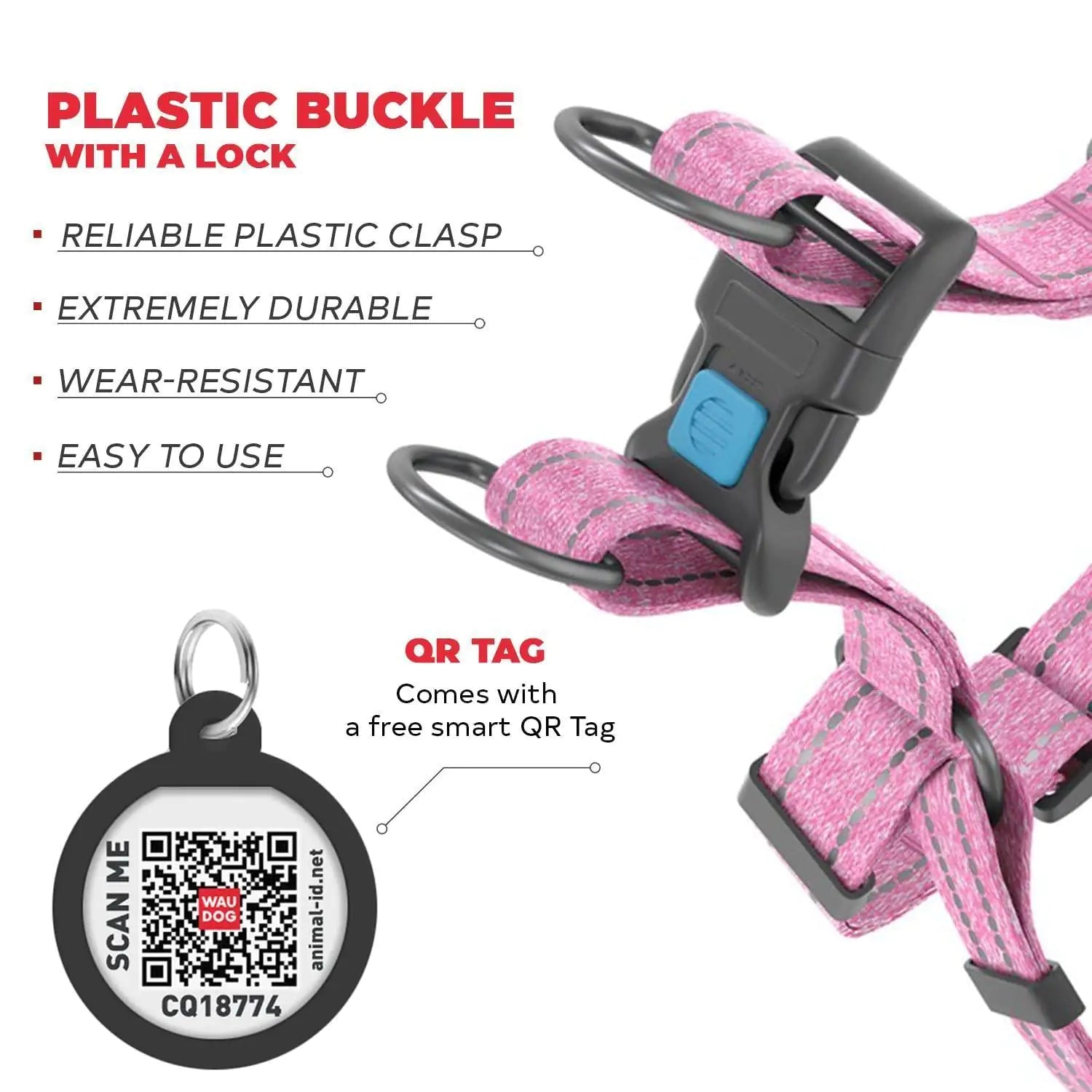 Eco-Friendly Re-Cotton Smart Harness For Dogs