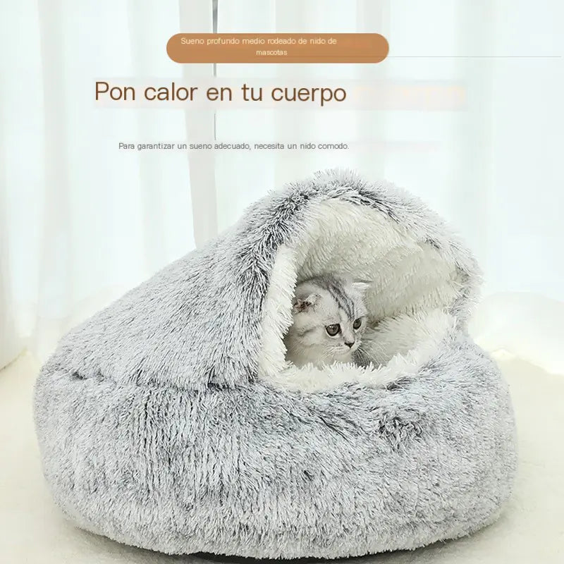 Winter Warm Pet Shell Semi-Enclosed Cat Bed