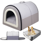 Winter Thickened Semi-Enclosed Pet Bed