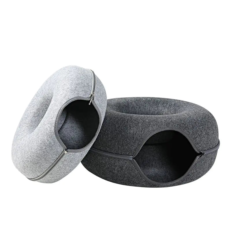 Wool Cat Cave House with Tunnel