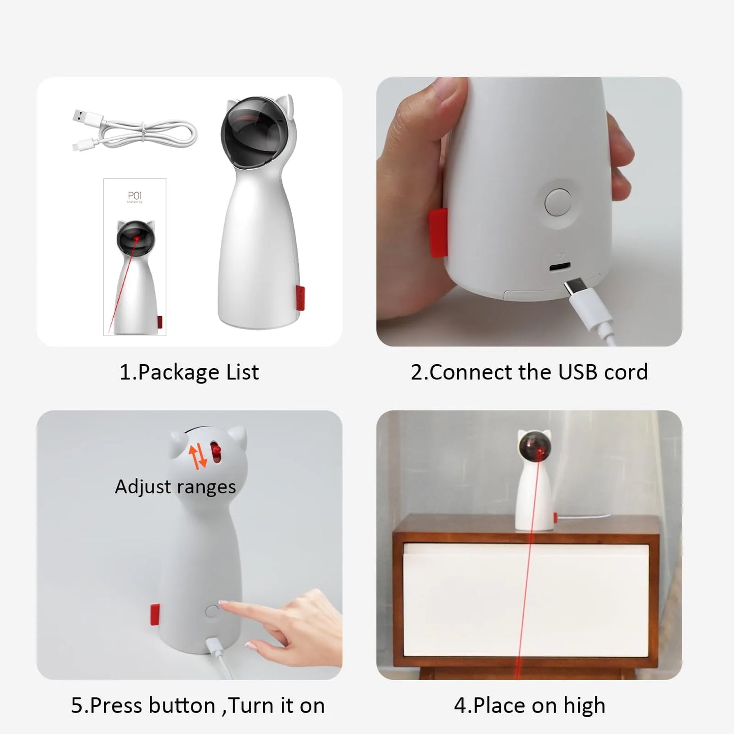 Interactive Cat Laser Teasing Toy