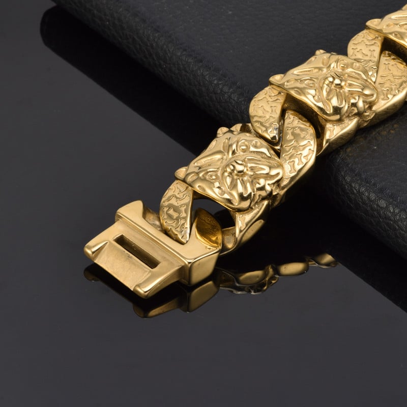 Titanium PitBull Dog Face Chain
