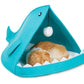 Customizable Felt Cat Bed - Shark Design for Pets