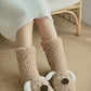 Warm Fabric Plush Dog Socks