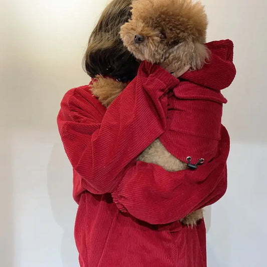 Pet Parent-Child Corduroy Coat for Cats and Dogs