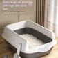 Large Semi-Enclosed Cat Litter Box with Removable Parts